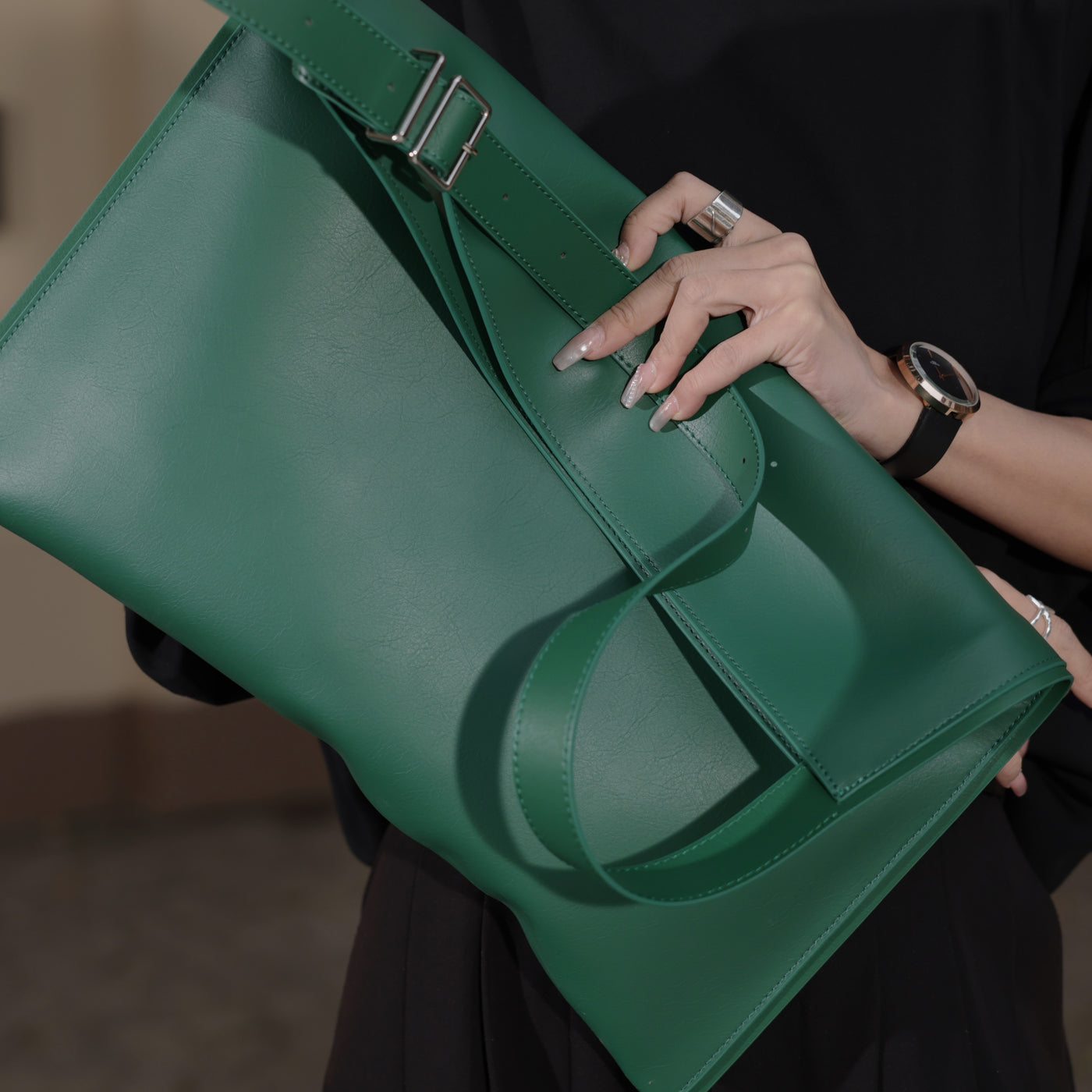 Smooth Leather Hobo