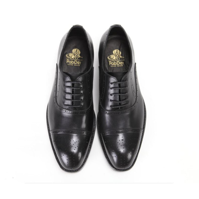 Brogued Captoe Oxford Shoes Black