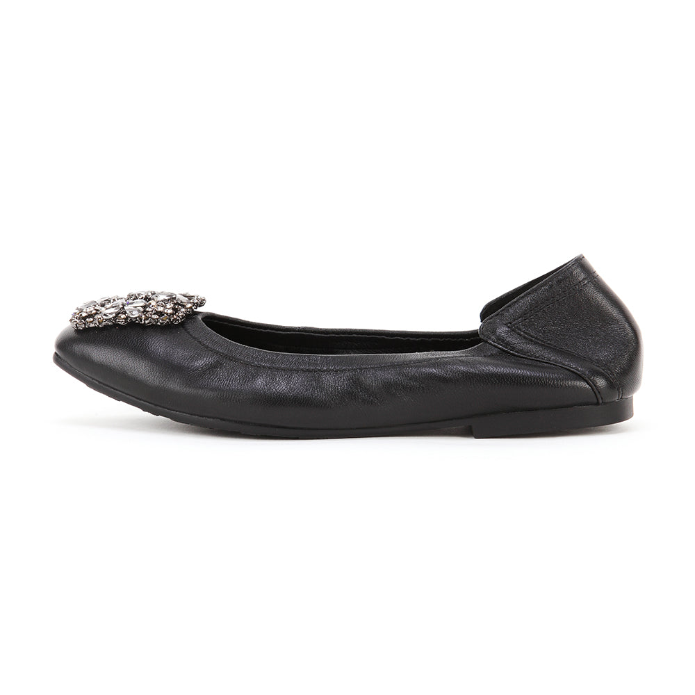 Ladies Square Toe Gem Flats