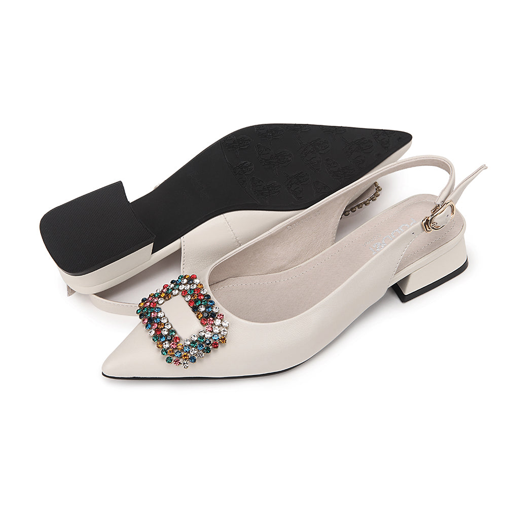 Pointed 1in Jewel Flats