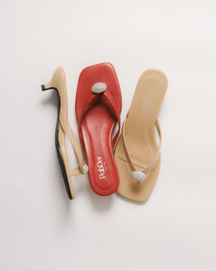 Crystal 2in Kitten Heel Sandals CS26104