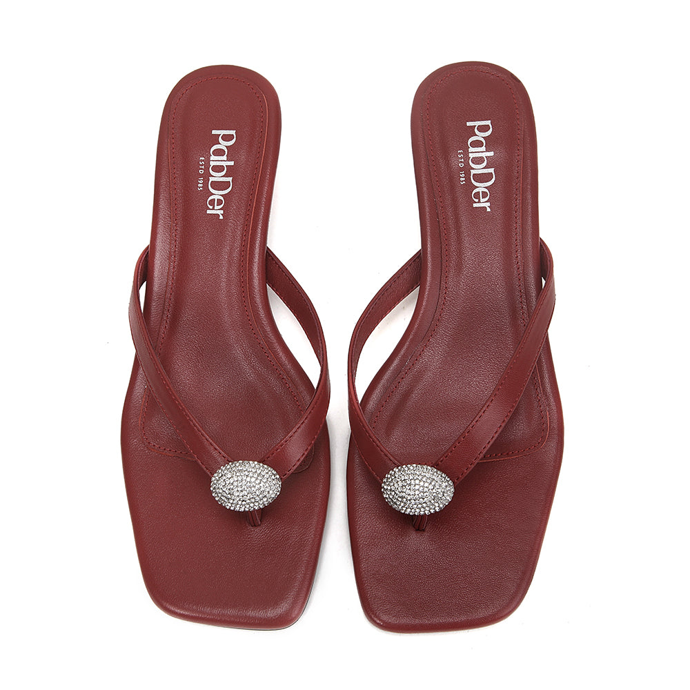 Crystal 2in Kitten Heel Sandals