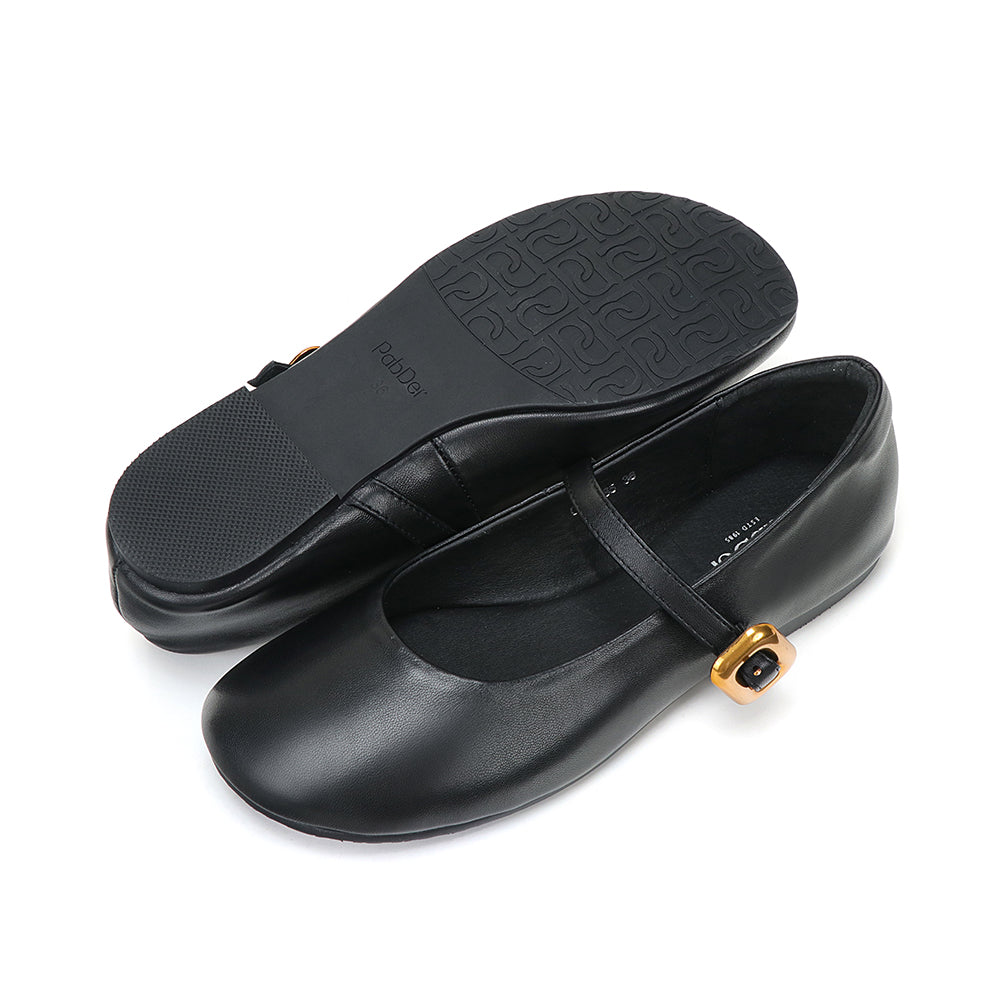 Round Toe Soft Leather Mary Jane
