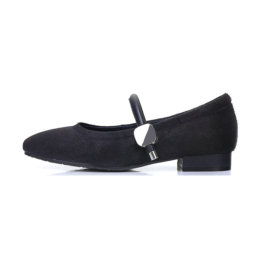 Fuzzy Horsehair Mary Jane