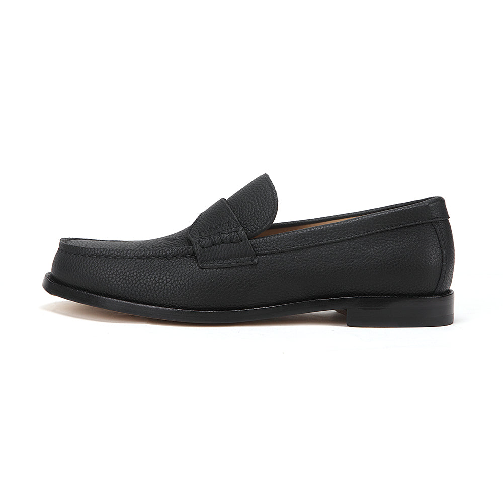 Modern Embossed Leather Loafers