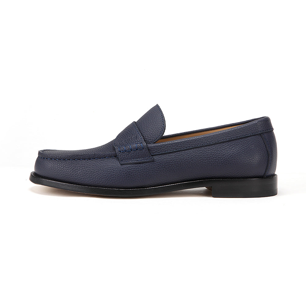 Modern Embossed Leather Loafers
