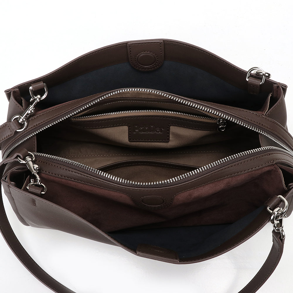 Top Handle Leather Shoulder Bag