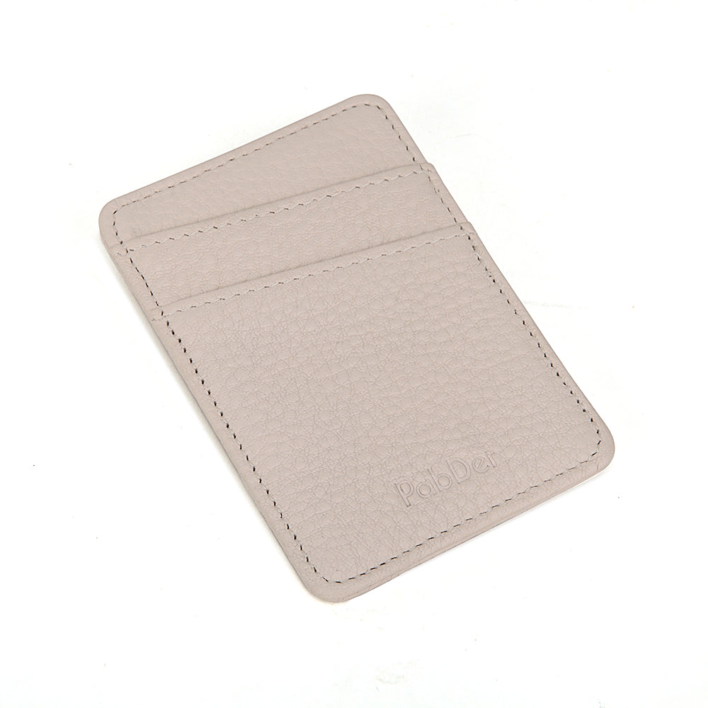 Slim Leather Card Holder Magnetic Accessory For Cellphone