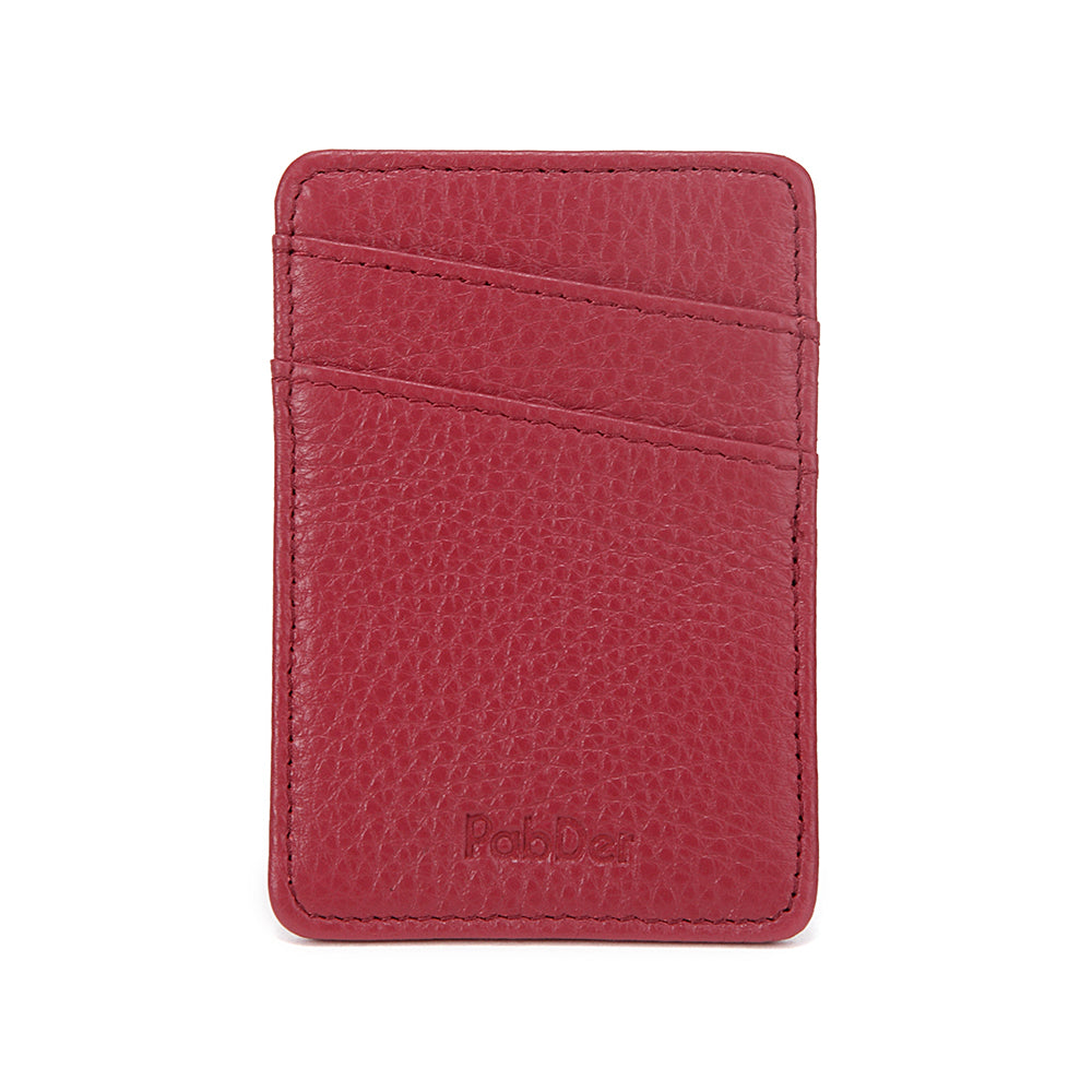 Slim Leather Card Holder Magnetic Accessory For Cellphone