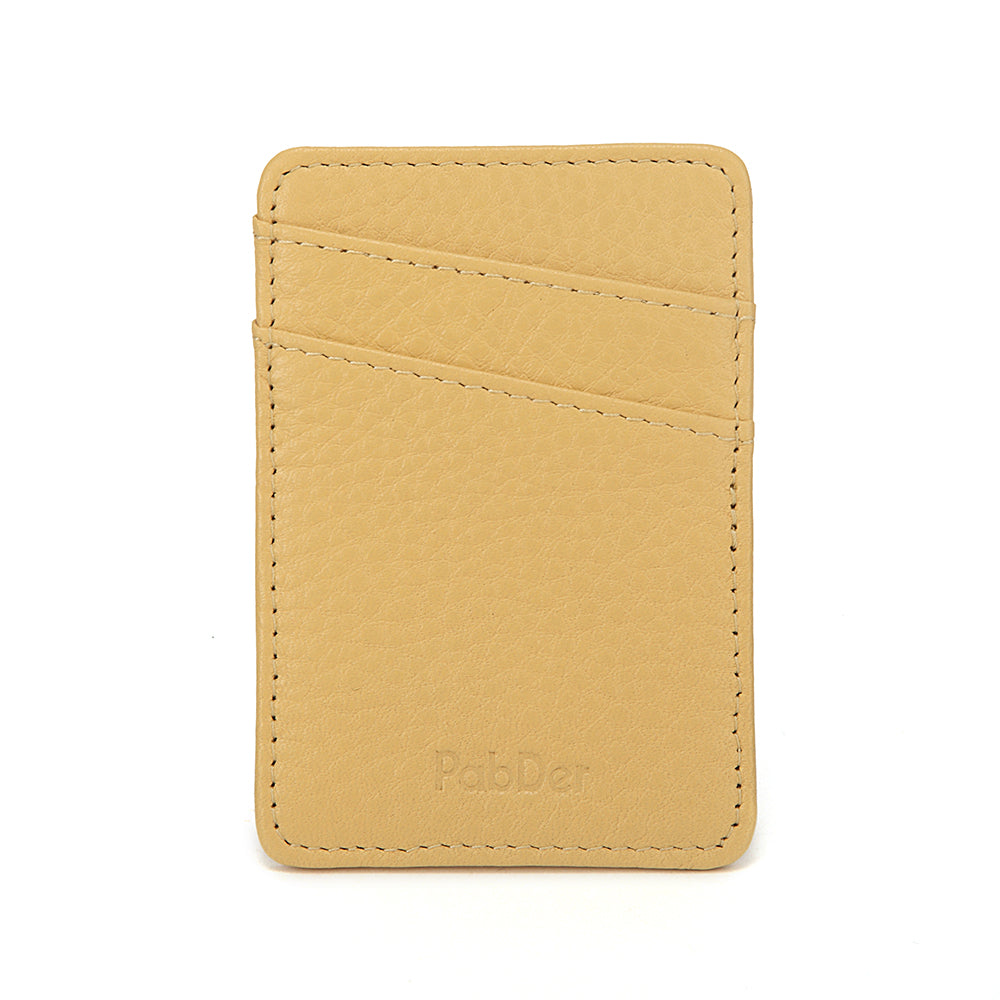 Slim Leather Card Holder Magnetic Accessory For Cellphone