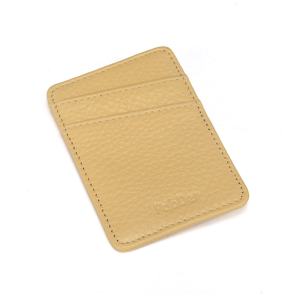 Slim Leather Card Holder Magnetic Accessory For Cellphone