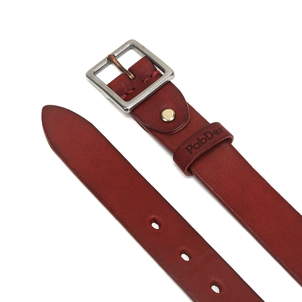 Needle Point Leather Belt