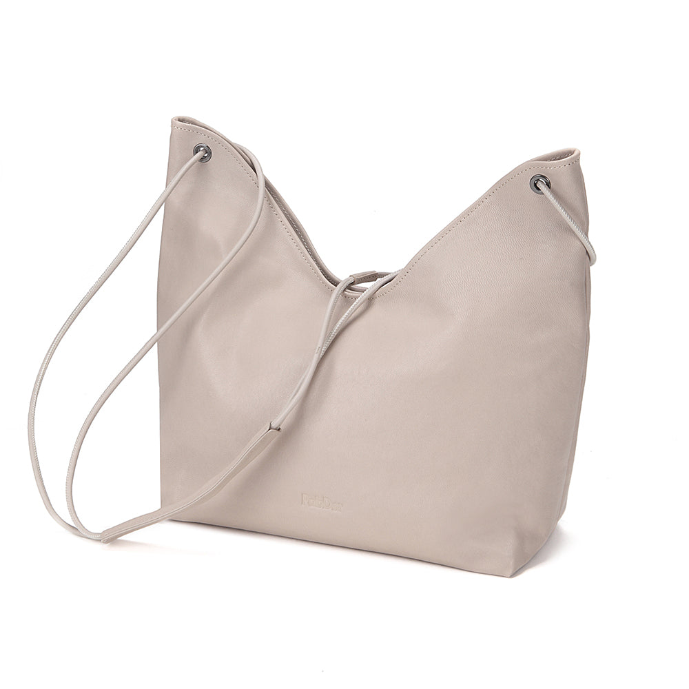 U-Shaped Lambskin tote