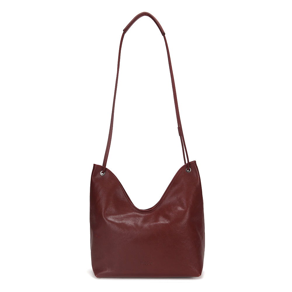 U-Shaped Lambskin tote