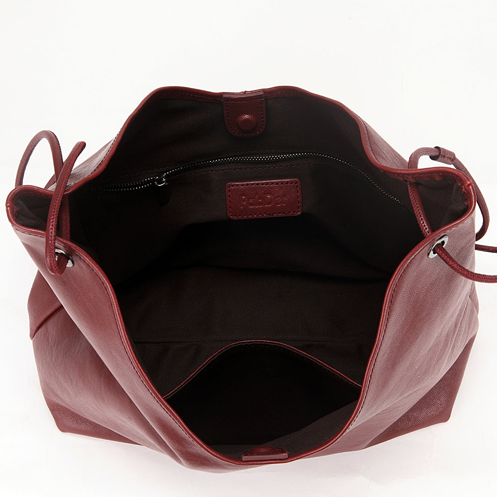 U-Shaped Lambskin tote