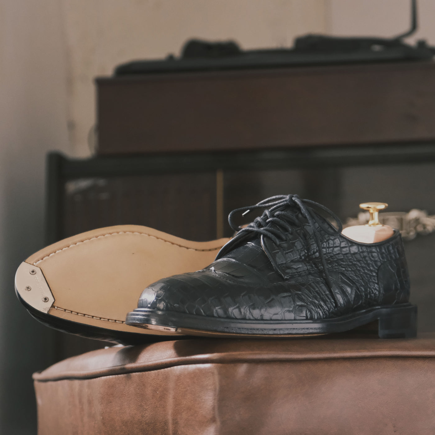 Crocodile Leather Wingtips
