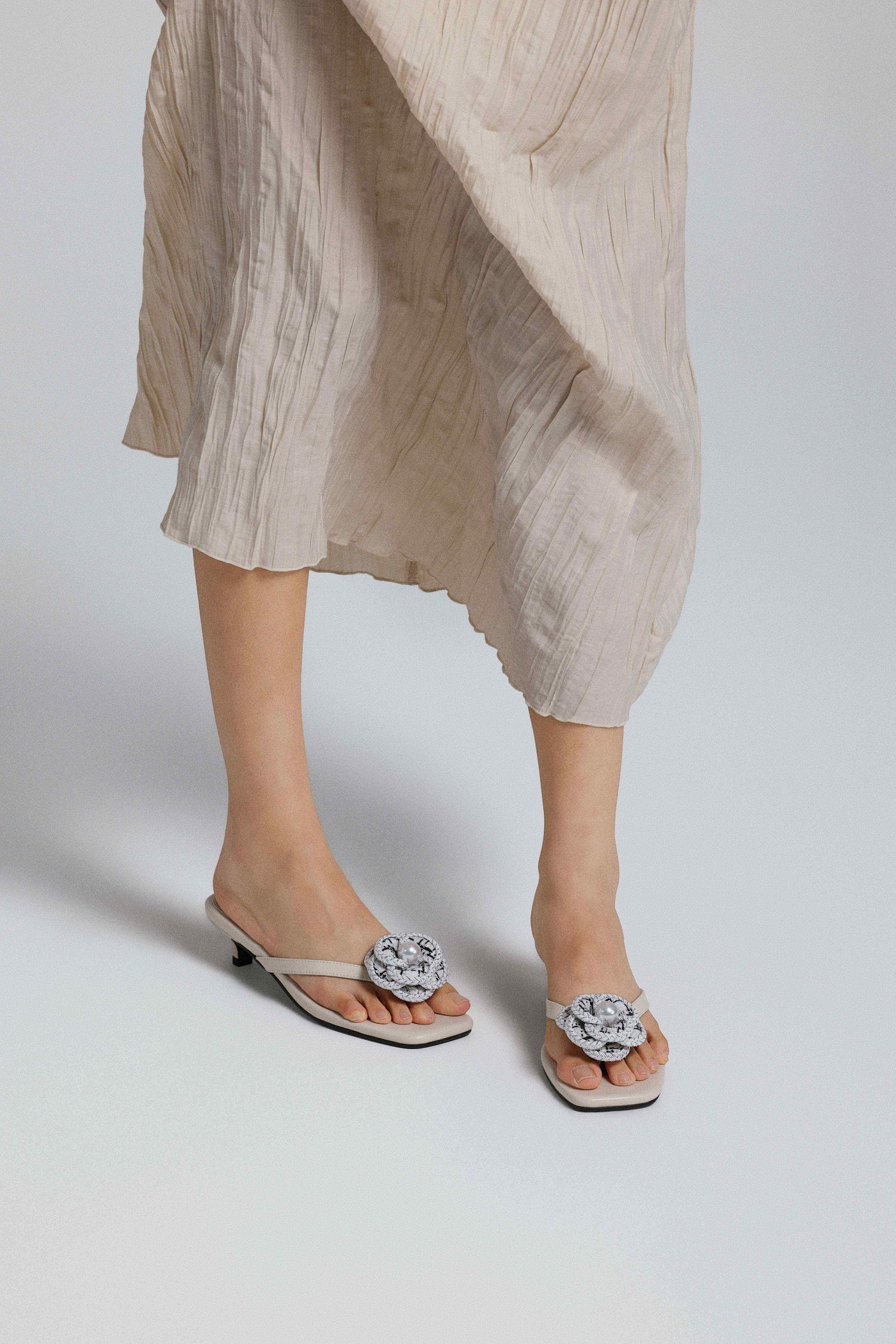 Square Toe Floral Sandals