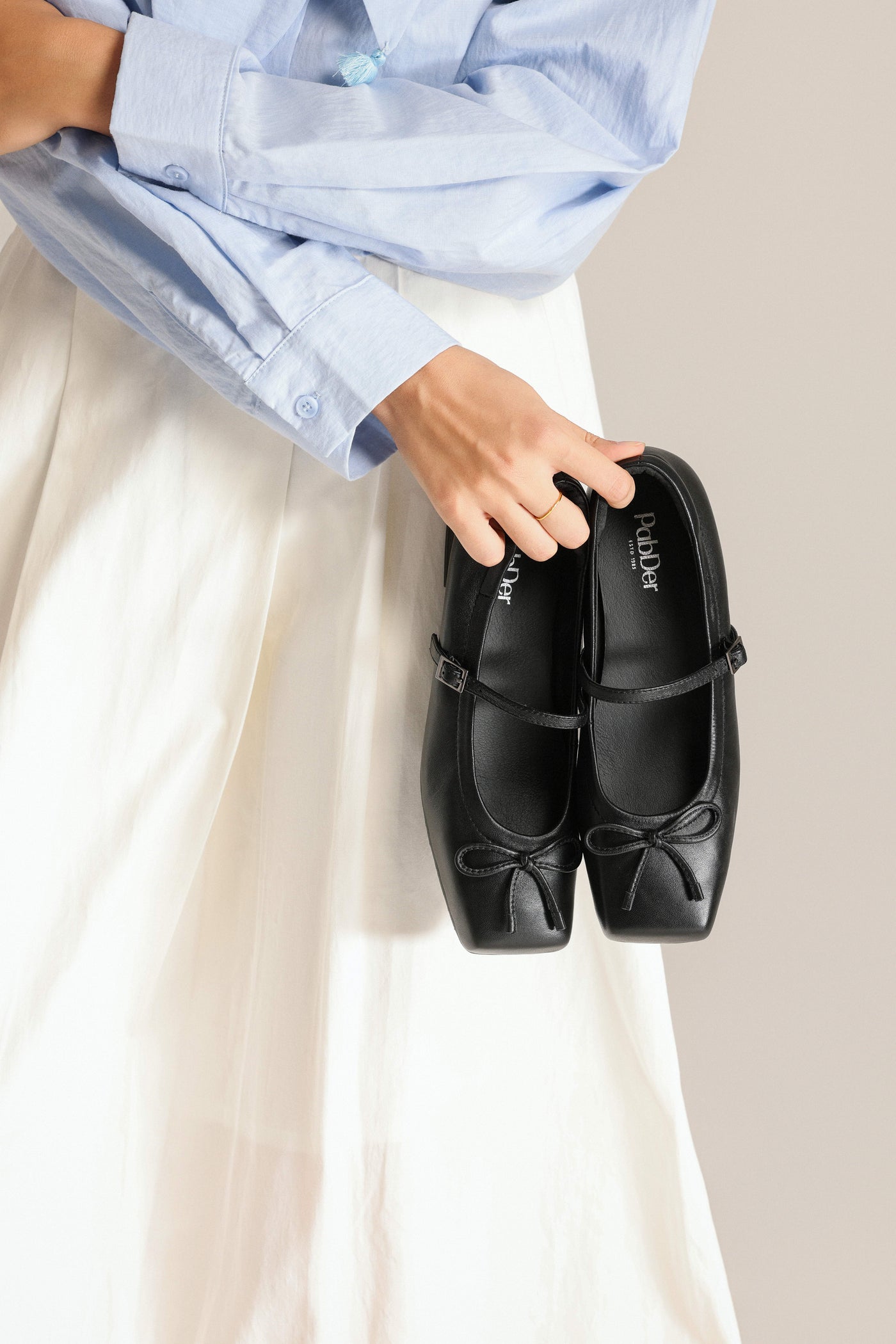 Genuine Leather Square Toe 1.5in Heel Mary Jane