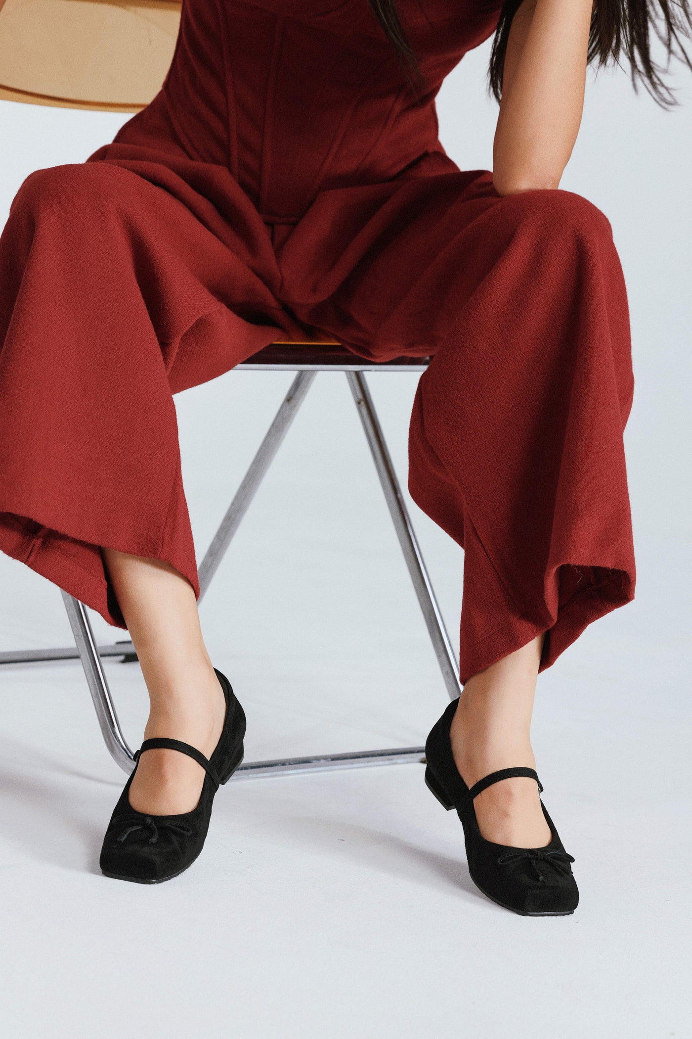 Genuine Suede Leather Square Toe 1.5in Heel Mary Jane