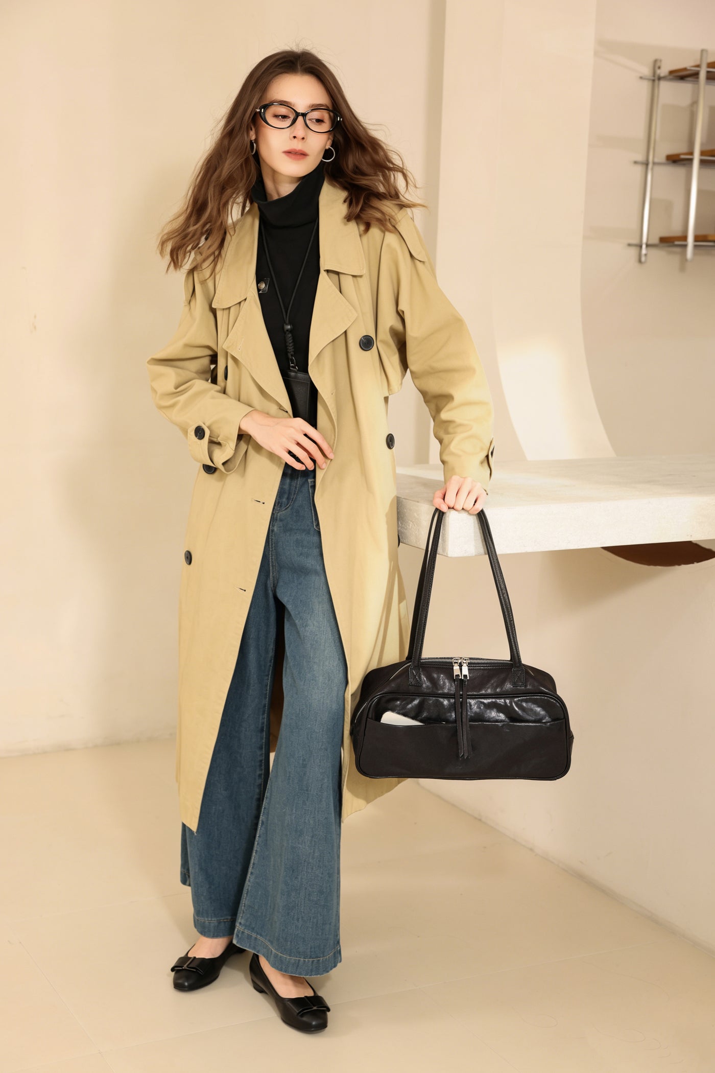Medium Vegetable Tanned Rectangular Leather Purse