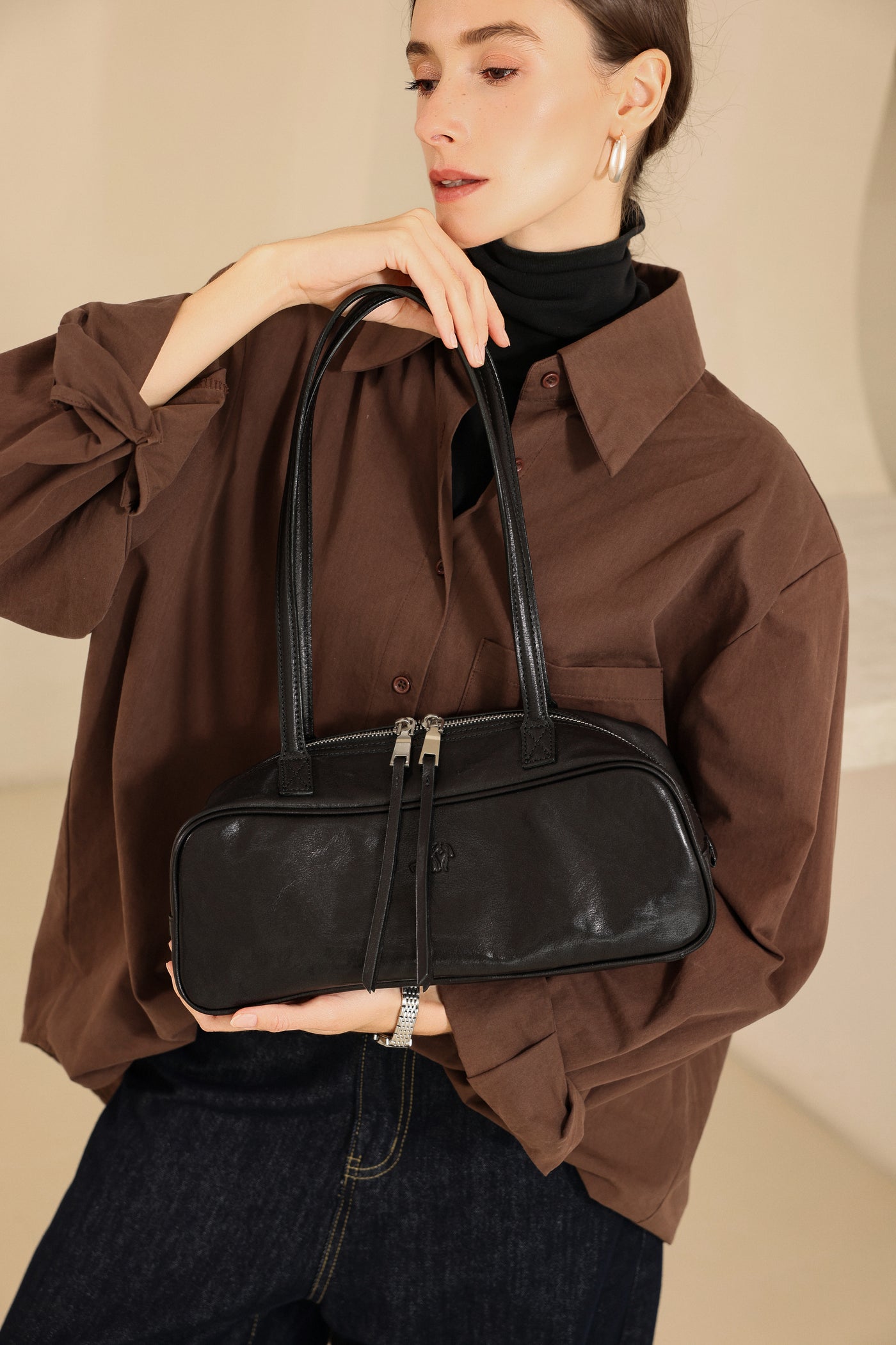 Small Vegetable Tanned Rectangular Leather Purse