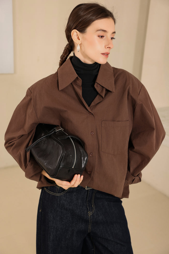 Small Vegetable Tanned Rectangular Leather Purse