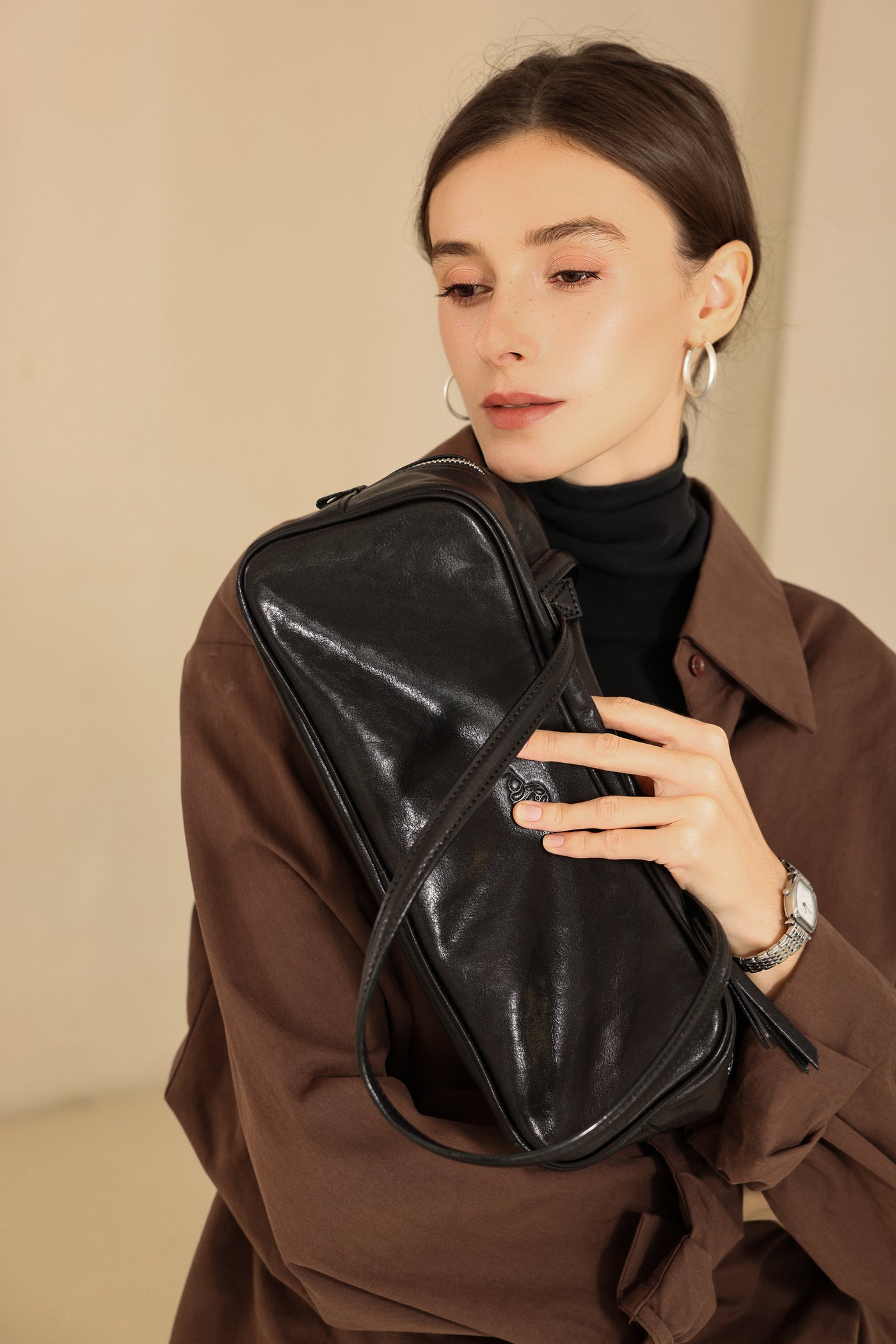 Small Vegetable Tanned Rectangular Leather Purse