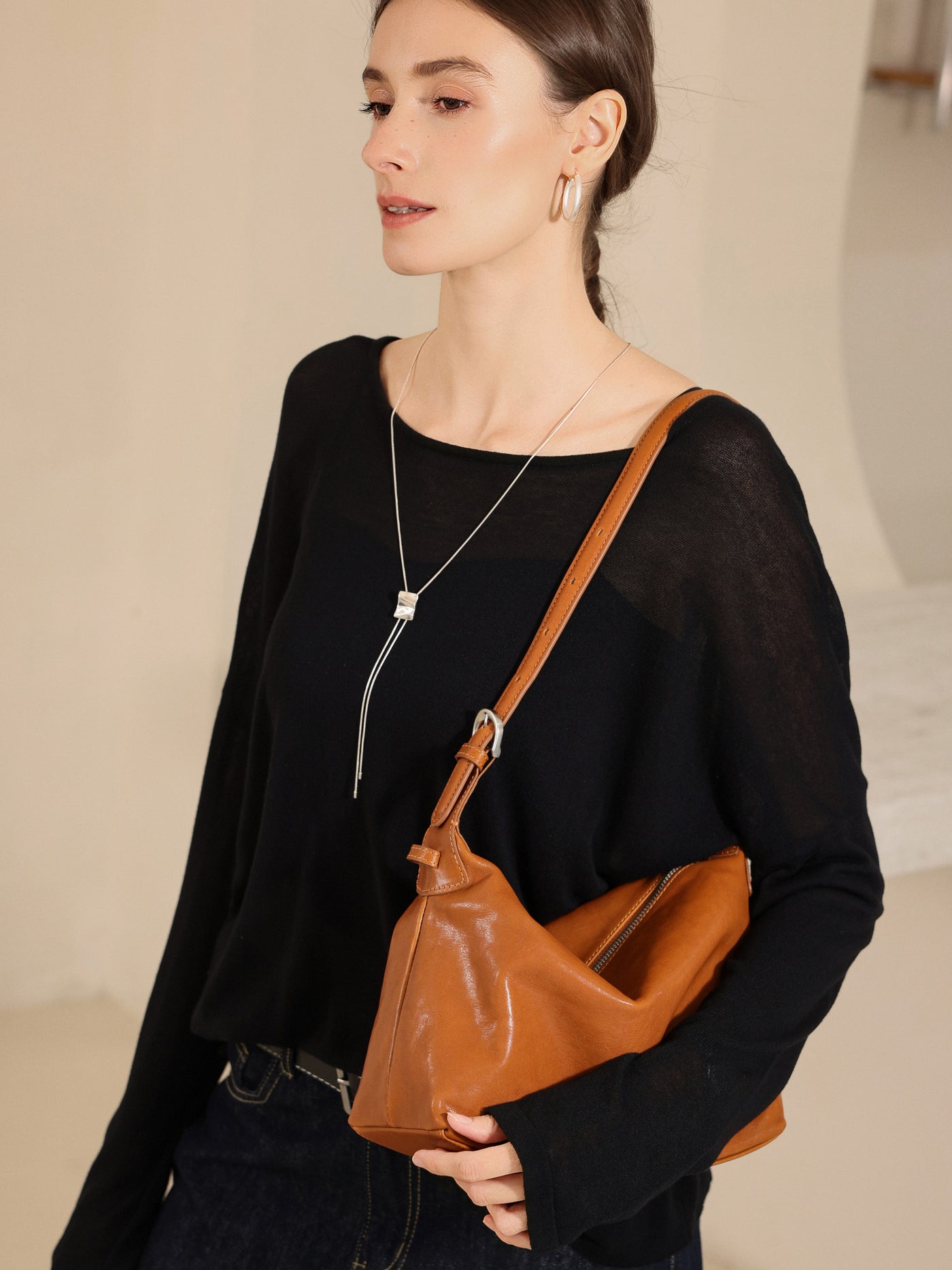 Veg Tanned Cowhide Hobo