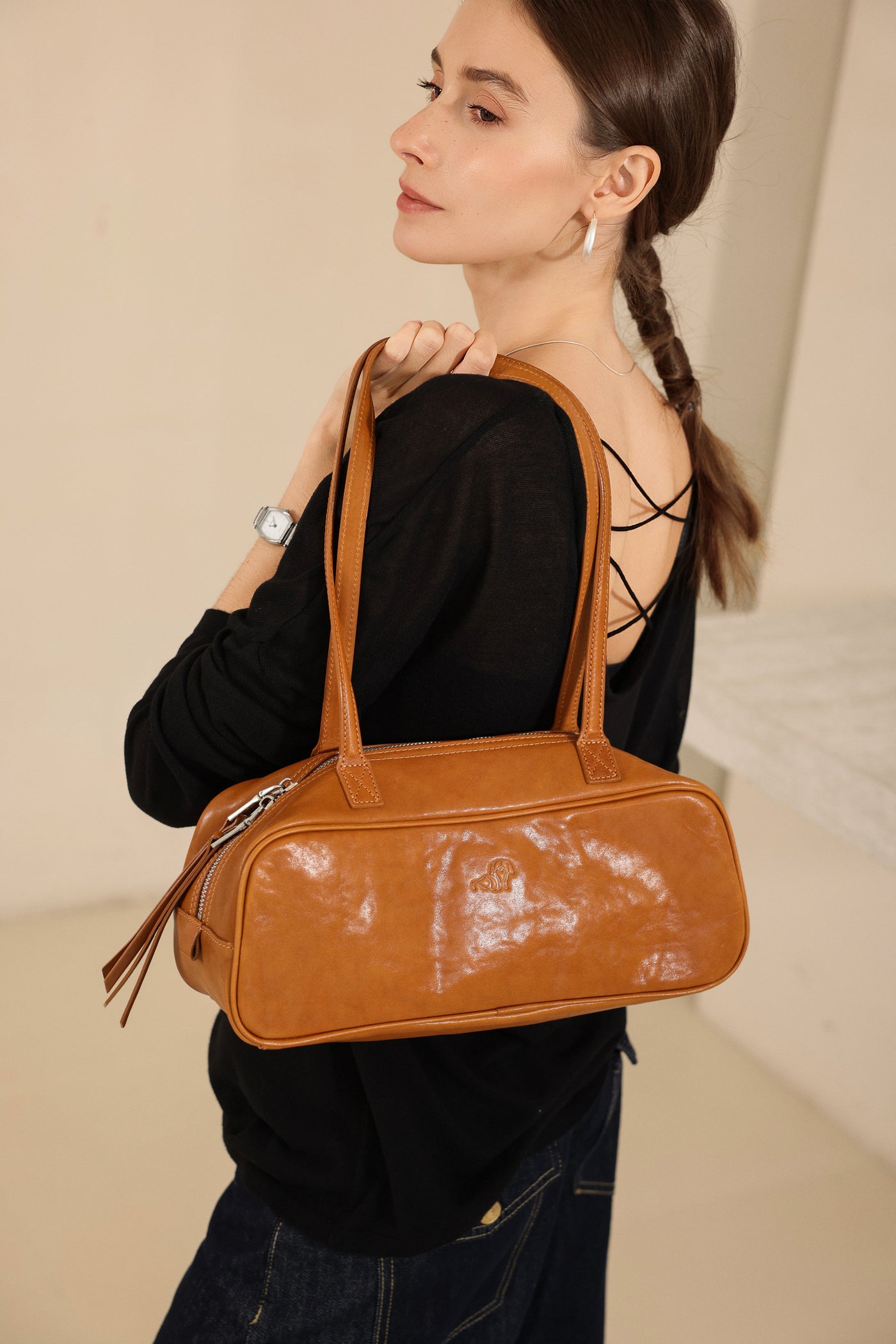 Small Vegetable Tanned Rectangular Leather Purse