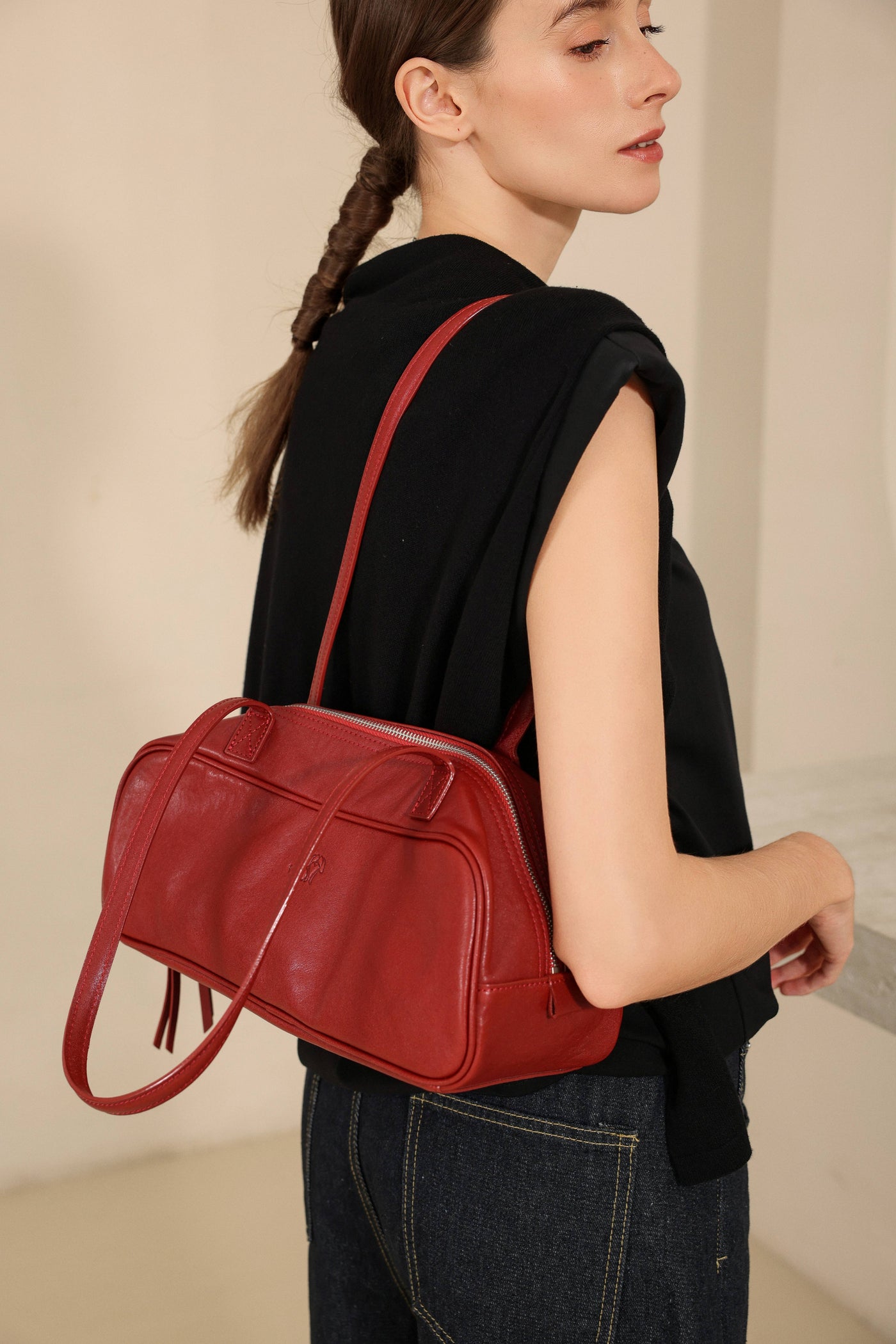 Small Vegetable Tanned Rectangular Leather Purse