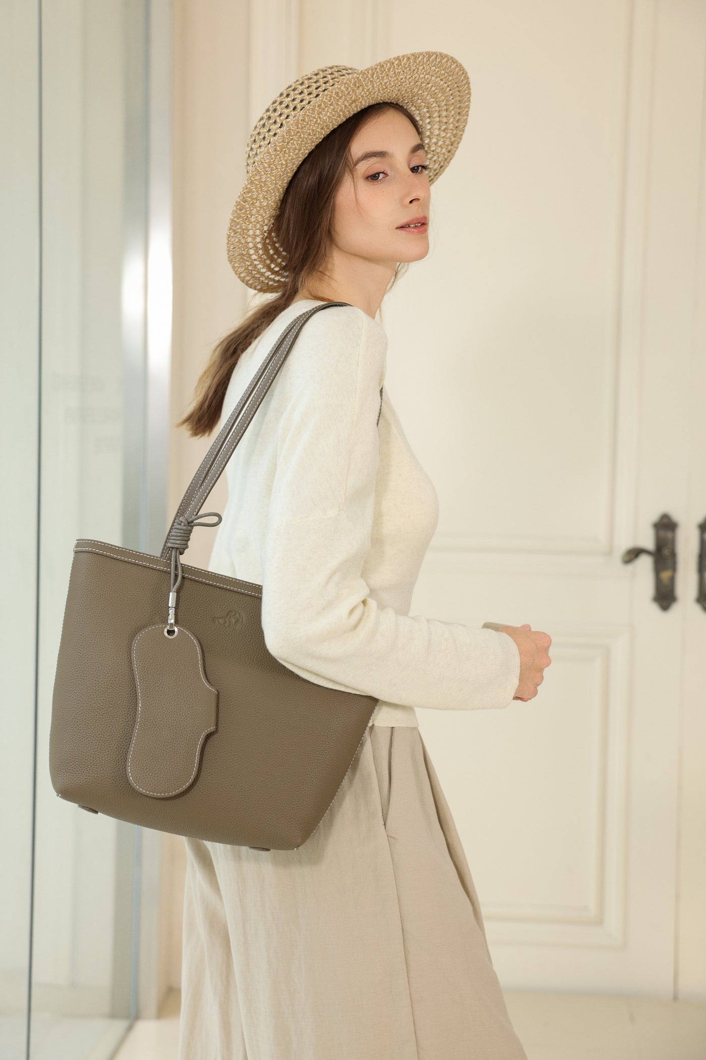 Utilitarian Leather Tote