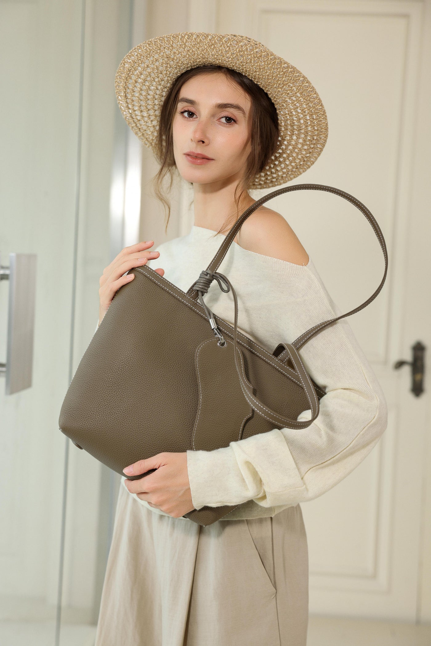 Utilitarian Leather Tote