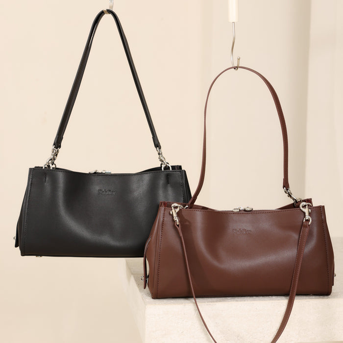 Top Handle Leather Shoulder Bag