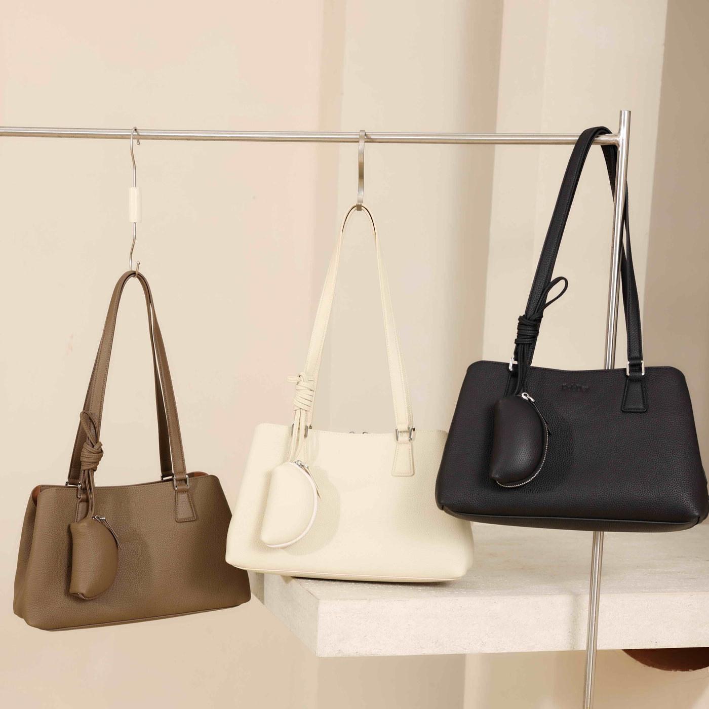 Pebbled Leather Shoulder Bag