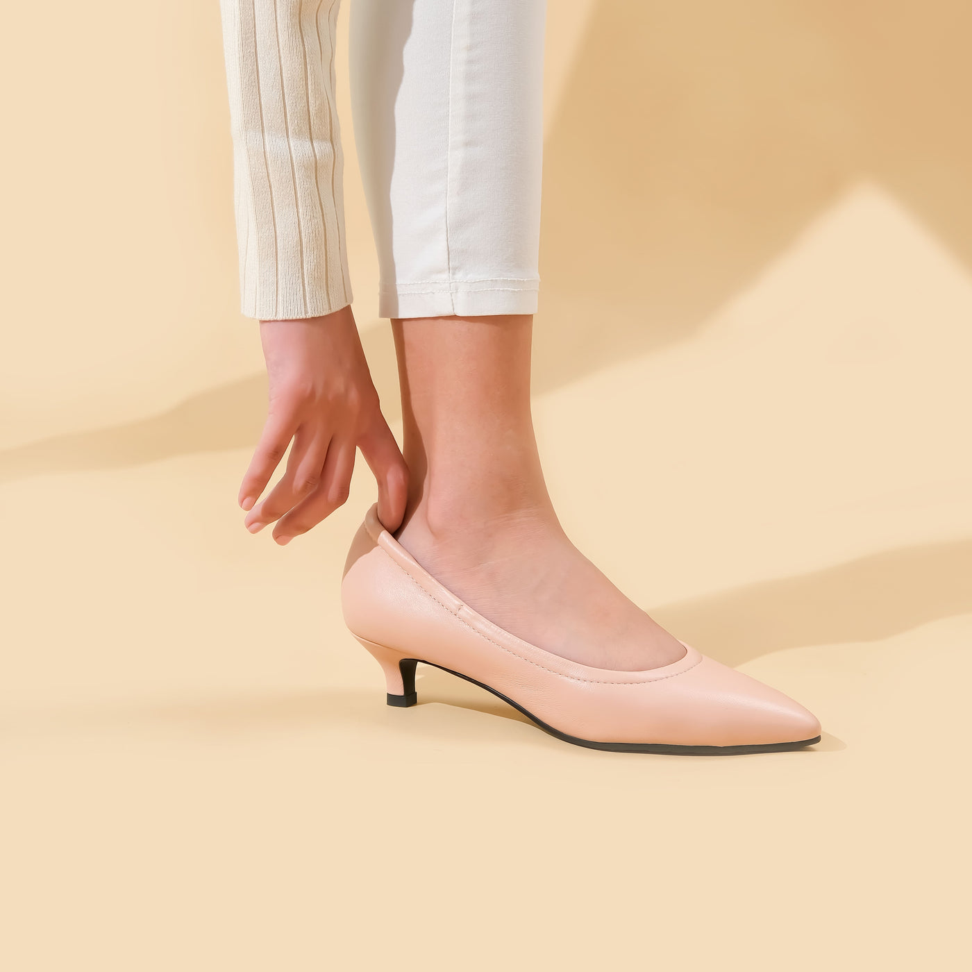 Plain Pointed Low Heels