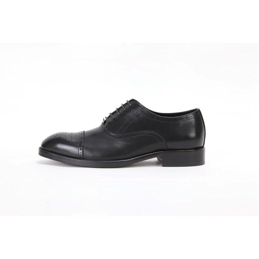 Brogued Captoe Oxford Shoes Black