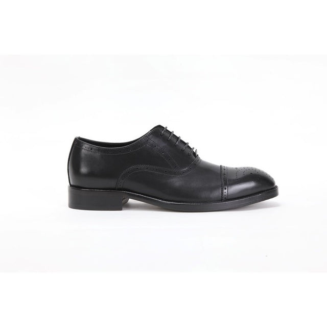 Brogued Captoe Oxford Shoes Black