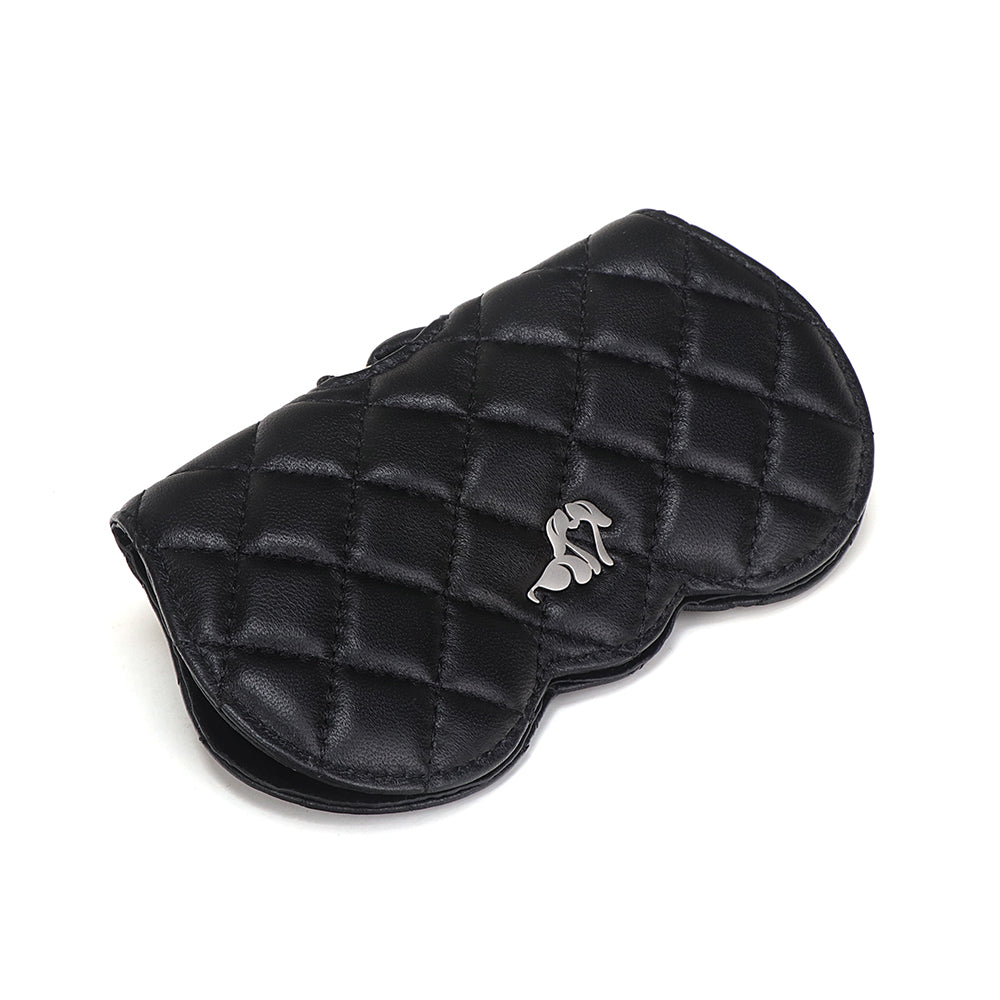 Leather Bag Charm Eyeglasses Case