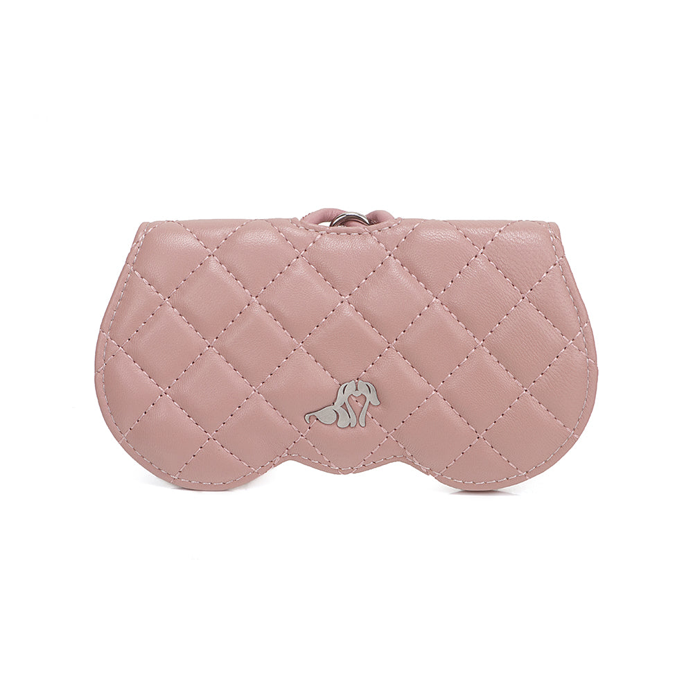 Leather Bag Charm Eyeglasses Case