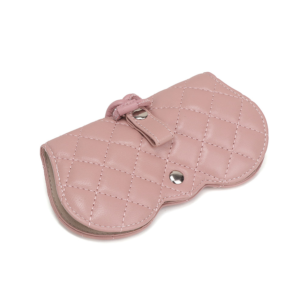 Leather Bag Charm Eyeglasses Case