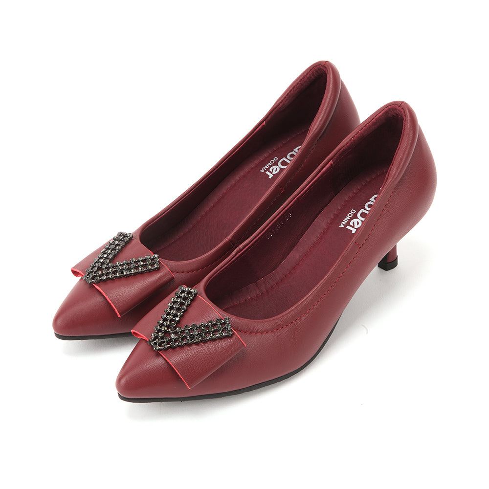 Ladies V-shape Décor 2in Heels CS1151