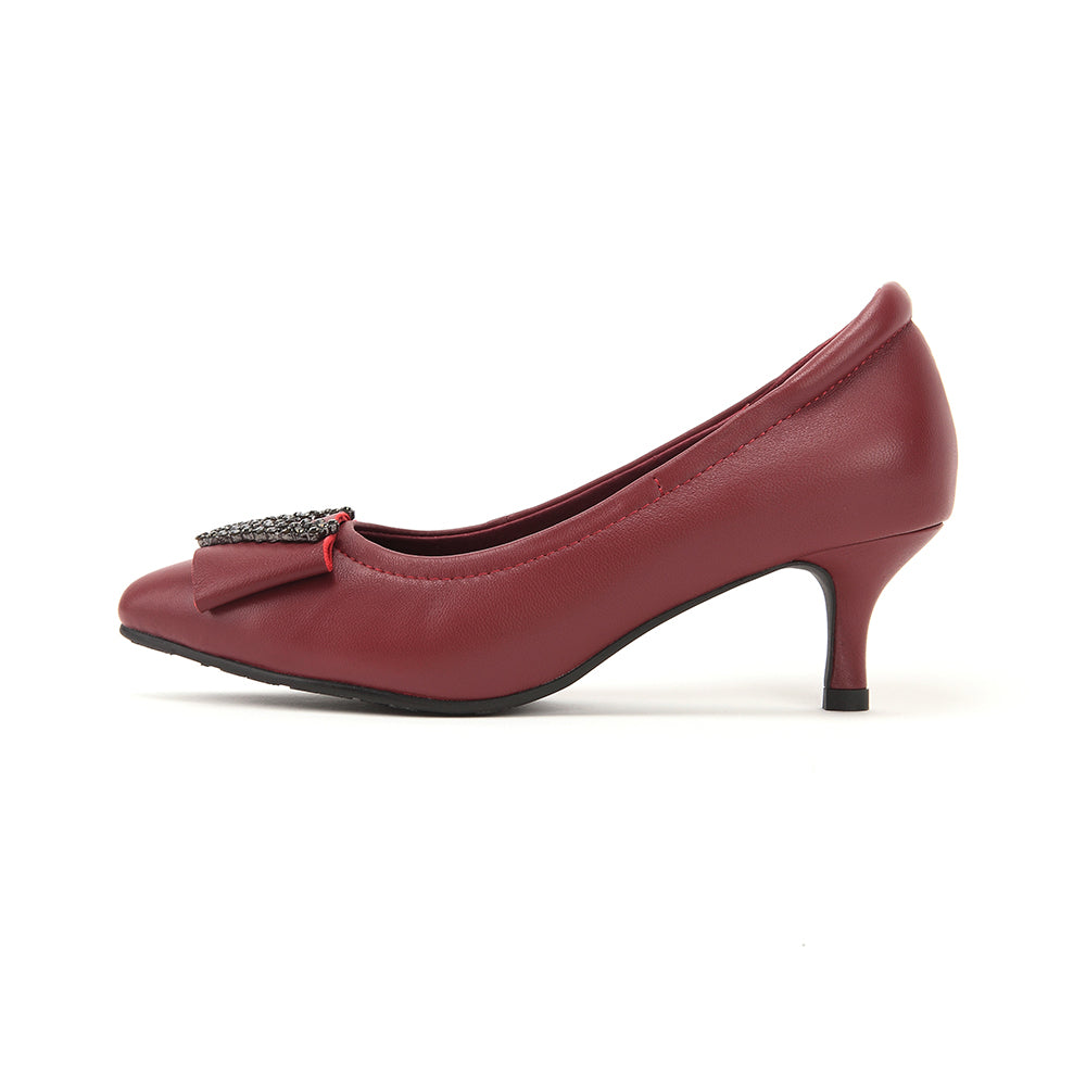 Ladies V-shape Décor 2in Heels CS1151