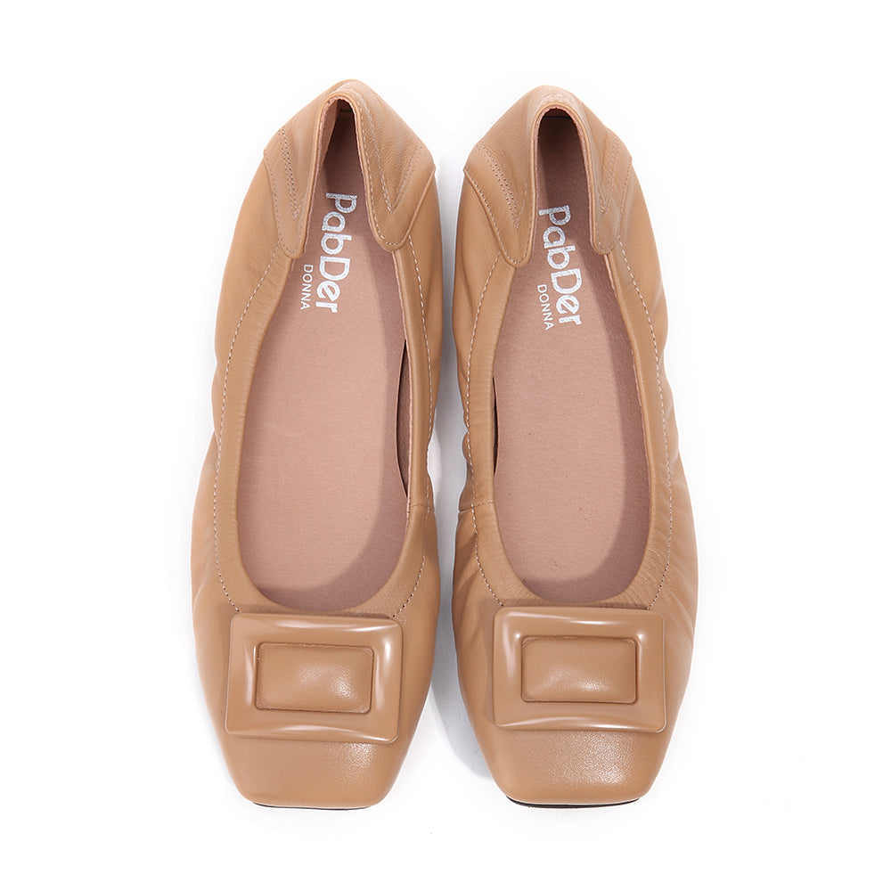 Ladies Square Toe Flats