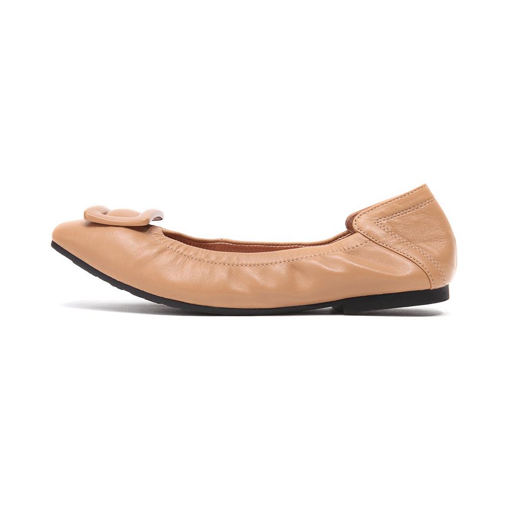 Ladies Square Toe Flats
