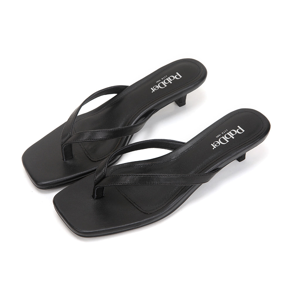 Minimalist Kitten Heels Black