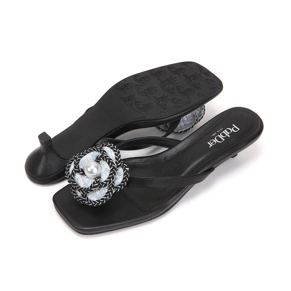 Square Toe Floral Sandals