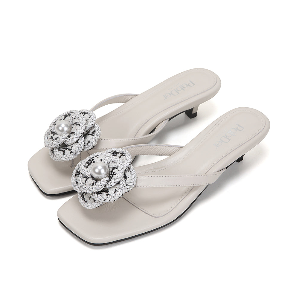 Square Toe Floral Sandals