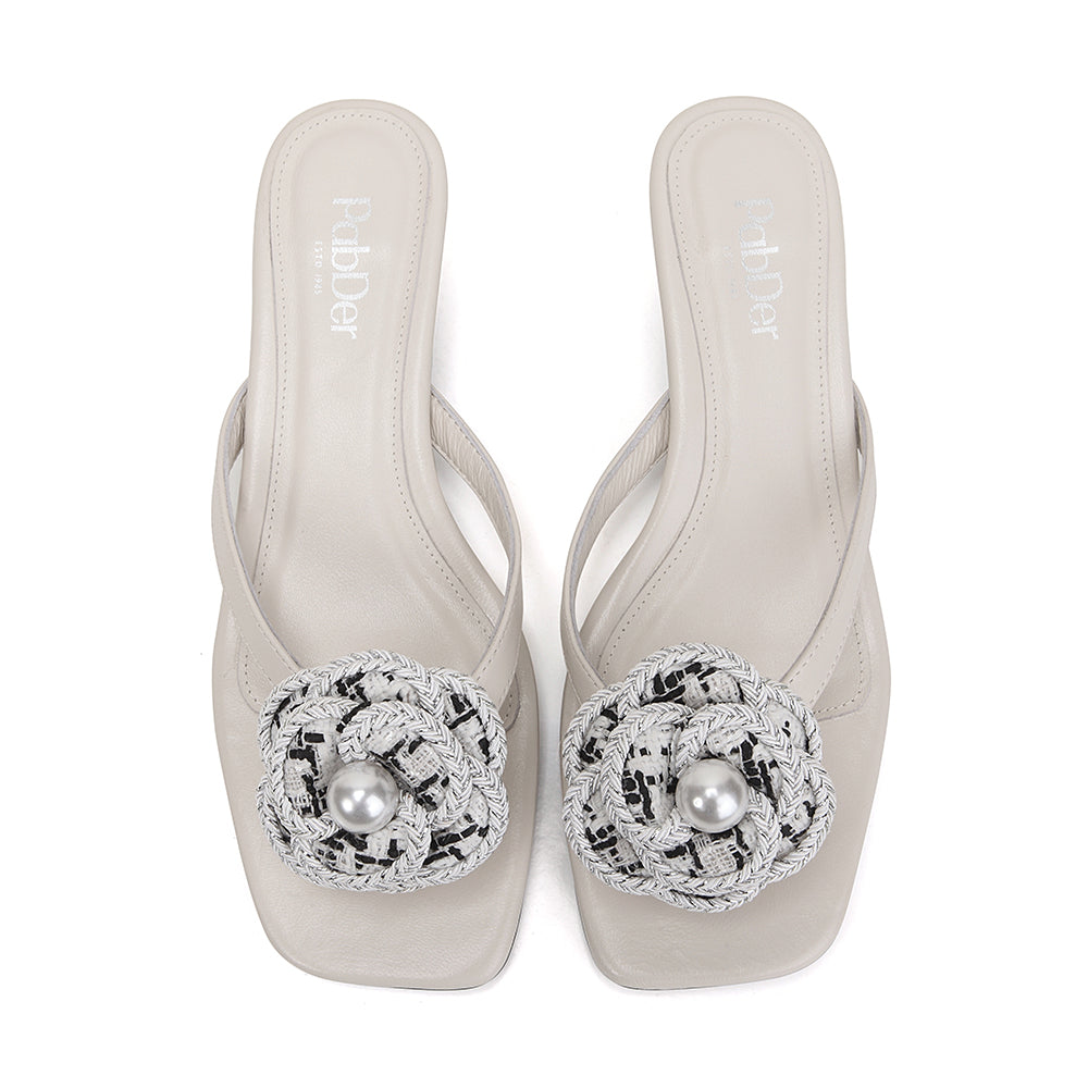 Square Toe Floral Sandals