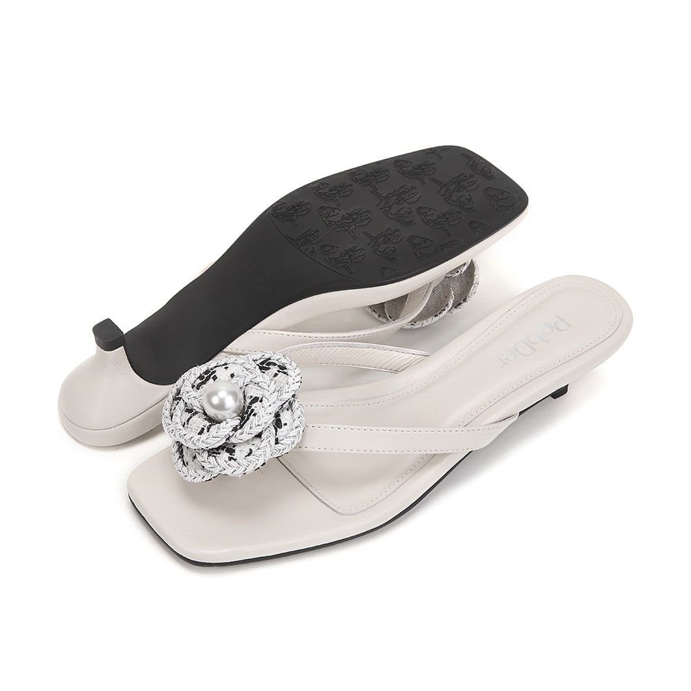 Square Toe Floral Sandals