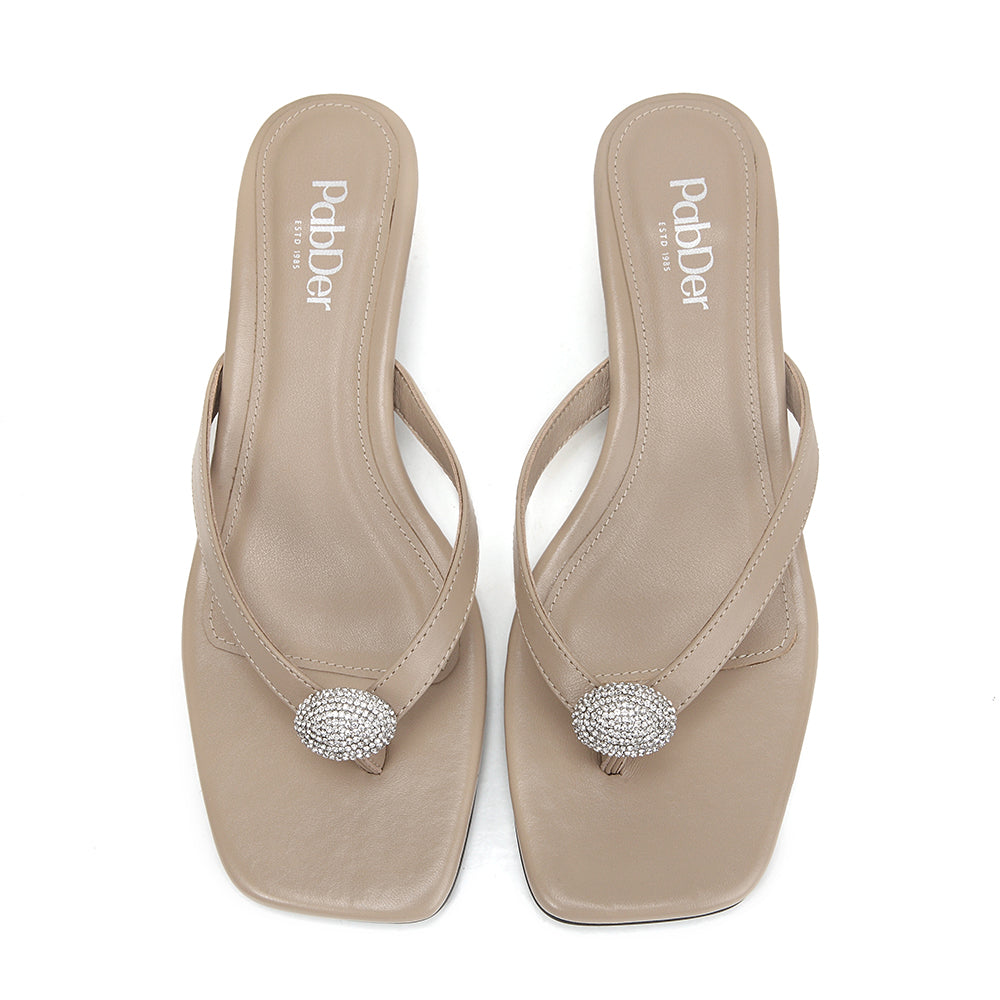 Crystal 2in Kitten Heel Sandals